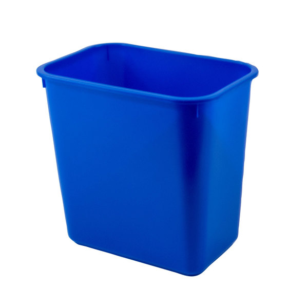Hapco-Elmar 8 qt Rectangular Trash Can, Blue R4000BLUE